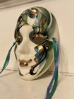 Vintage Porcelain ceramic New Orleans Mardi Gras Signed Lady Face Mask 2002