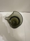 Mcm Sasaki Art Coronation Smoke Gray And Clear Glass Martini Cocktail Pitcher