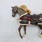 Grand Champions Vintage Stallion Feed N Nuzzle Palamino Grey Plaid Sock Blanket 