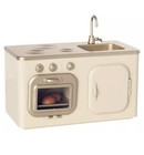 Maileg Miniature Dollhouse Metal Kitchen Oven   Sink   3 Bread Buns New Doll