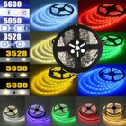 3528 5050 5630 5m 300 Led Strip Light Smd Rgb Ribbon Tape Roll Waterproof Dc 12v