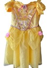 Disney Princess Belle Dress Size 7 Girls Yellow Costume Outfit Pretend Play
