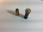 Vtg Revlon Futurama   Hazel Bishop Lipstick Cases Jeweled Rhinestone Gold Black
