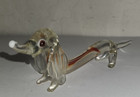 Vintage Blown Glass Dachshund Dog Weiner Dog Long Figurine Orange   Clear 4-3 4 