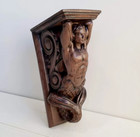 Corbel Merman Of Wood  Decorative Carved Wooden Corbel  1pc  Wall Hanging Gift