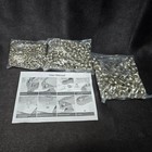 Hand Press Heavy Duty Eyelet Grommet Machine Punch Kit 3 Dies 1500 Silver Pcs