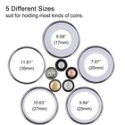 120 Pcs 30mm Coin Capsules Holder With Foam Gasket And Plastic Storage    