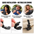 6pcs Zipper Repair Kit Replacement Slider Pull Tab No Sewing 3 Sizes  s  M  L 