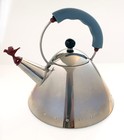     Vintage Alessi Michael Graves Tea Kettle Whistling Bird Post Modern W box 80s