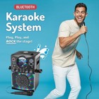 Singing Machine Bluetooth cd usb Karaoke System W led Disco Lights Sml385ubk New
