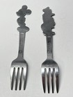 Vintage Walt Disney Stainless Mickey Mouse Fork   Donald Duck Spoon Set By Bonny