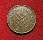 Palestine 1927 2 Mils Bronze Coin Km 2 T5566