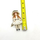 Miniature Porcelain Doll Red Hair Lace Dress Victorian Style Dollhouse 3 5 Inch