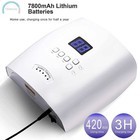 66w Cordless Wireless Rechargeable Led uv Nail Lamp Nail Gel Polish Light Dryer