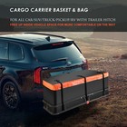 Meefar Hitch Mount Cargo Carrier 53 x19 x5 5  Tail Basket   Waterproof Bag Combo