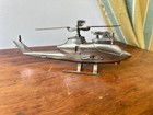 Vtg 80s Rare Huey Cobra Helicopter Die Cast Metal Cigarette Table Lighter
