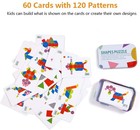 Kids Wooden Puzzle 34 Pcs   120 Pattern Cards     Educational Toy Ages 2 