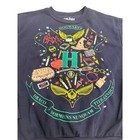 Harry Potter Hogwarts Magic Icons Crewneck Sweatshirt Navy Xxs Wizarding World
