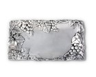 Arthur Court Metal Bread Serving Tray Grape Pattern Sand Casted In Aluminum With