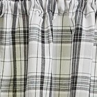 New Gray Plaid Valance Curtain Black Charcoal Gray White 72 x14  Refined Rustic