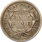 1858 Seated Liberty Half Dime H10c  Extremely Fine Xf