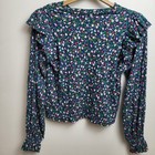 Polo Ralph Lauren Kids Large 12-14 Girls Floral Print Long Sleeve Top Size Navy