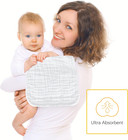 12 Pack Muslin Burp Cloths 100  Cotton Muslin Cloths Large 20  x10   Extra Soft 