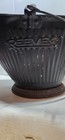 Vtg Black Metal Coal   Ash Scuttle Bucket Embossed  reeves  W decorative Scoop