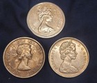 Canada  1 Silver Dollar Coin Lot Of 3  1959  1966  1973 Commemorative 