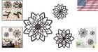 Set Of 3 Stunning Black Metal Flower Wall Sculptures - Ideal For Home Decor
