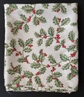 Lenox Christmas For The Holidays Table Cloth Holly Golden Holiday Oblong 60x104