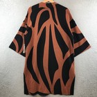 New Chicos Travelers Animal Print Kimono Cardigan Jacket Vintage Saddle Size 2