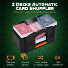 Automatic 2 Deck Card Game Shuffler     Electric Heavy Duty Quiet Mixer And Dealer