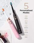 Fairywill Electric Toothbrush Soft Hard Brush Heads Sonic Whitening Clean Modes