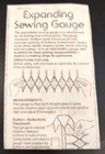 Vintage Simflex Folding Measure Expanding Spacing Gauge - Sewing  New