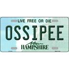 Ossipee New Hampshire License Plate Metal Sign Plaque Art Car Truck Wall Home