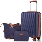 Navy Carry-on Luggage Set - 20  Travel Bag  Lightweight   Durable Suitcase