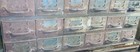 Vintage Equipto Usa 18 Drawers  Green Metal Parts  Cabinet 17    Drawer Depth