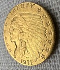 1911  2 50 Indian Head  quarter Eagle  - Gold Coin - Stunning 
