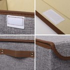 Large Storage Bins Linen Fabric Foldable Basket Cubes Organizer Box Drawer