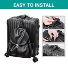 2 Pack Add A Bag Luggage Straps - Adjustable Suitcase Belts Travel Black 