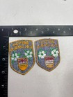 Vtg 2 Patches British Columbia Canada Embroidered Travel Souvenir Patch Lot T196