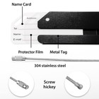 12 Pack Aluminum Luggage Tags Set With Name Id Card For Travel Suitcase Baggage