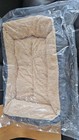 Plush Pet Bed Cushion Fleece Beige Dark Grey Soft Dog Cat Bed
