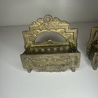 Vintage Art Nouveau Brass Wall-mounted Mail Letter Holder