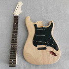 Diy Electric St Guitar Kit 1pc Canada Maple Neck 2pc Mahogany Body Bone Nut