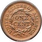 1853 N-15 R-2 Pcgs Au 50 Braided Hair Large Cent Coin 1c