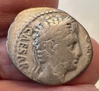  14     Octavian  Augustus Silver Denarius Ancient Coin    27 Bc - 14 Ad