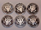     2014 2015 2017 S Silver Proof Kennedy Half s  6 Limited Edition Silver Proofs