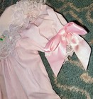 Bryan   Co Sz 5t Vintage Pink   White Frilly Lace Satin Sleeve Bows Baby Dress